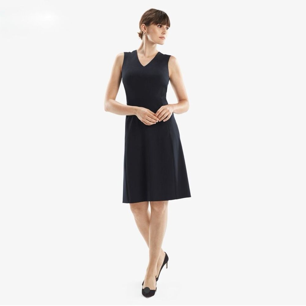 Brand New Mm Lafleur Women Annie Tailored Fit Knee-length Sheath Dress V Neck 4